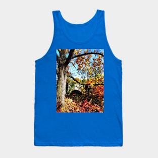 Autumn Tree by Small Stone Bridge Tank Top